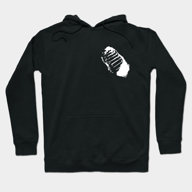 Moon landing footprint Hoodie by AeroGeek